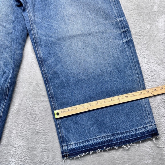 M Jeans by Maurices Womens 14 Short Wide Leg High Rise‎ Cropped Jeans Raw Hem - Picture 8 of 9